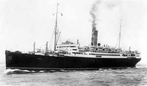 The twenty thousand ton Cunarder RMS Laconia